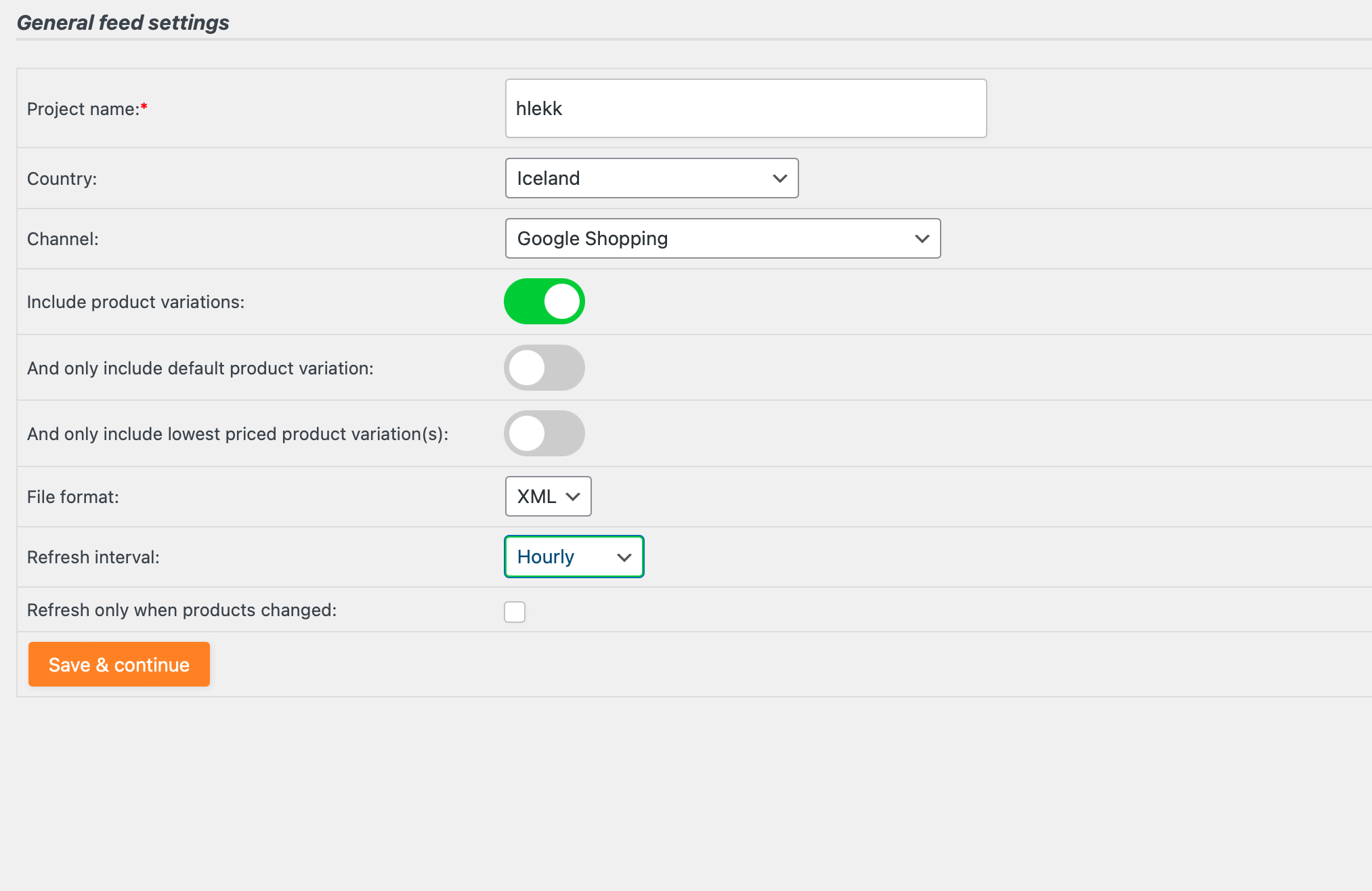 Plugin setup