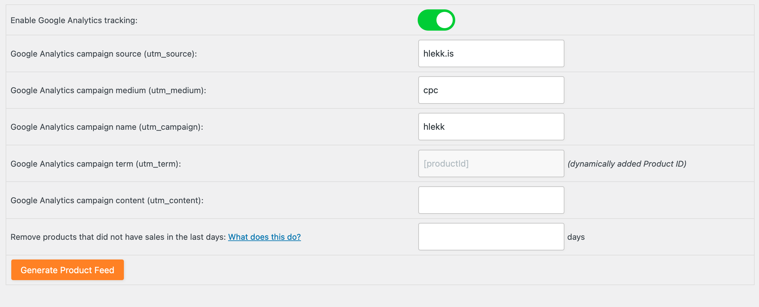 Plugin setup